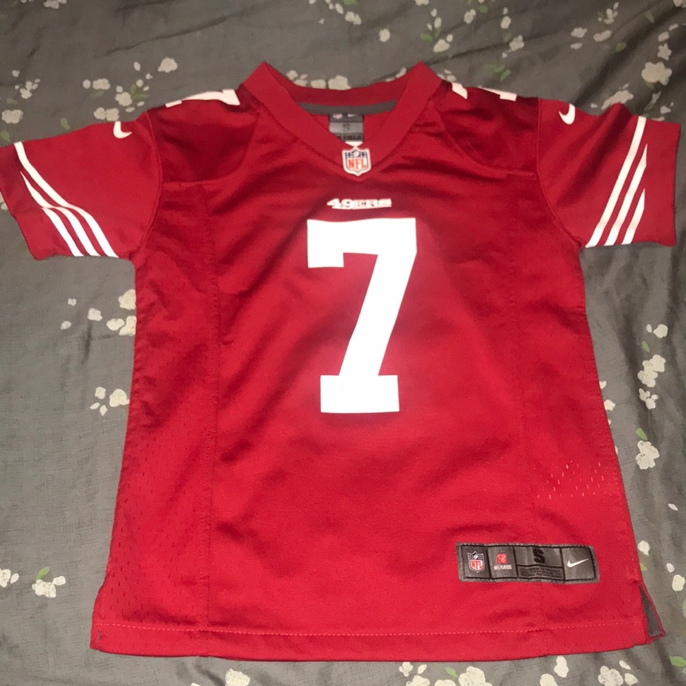Colin Kaepernick 49ers football jersey.